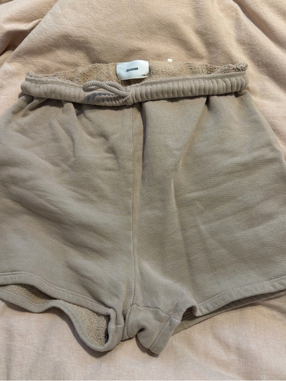 Joah Brown Taupe Drawstring Terry Athletic Shorts